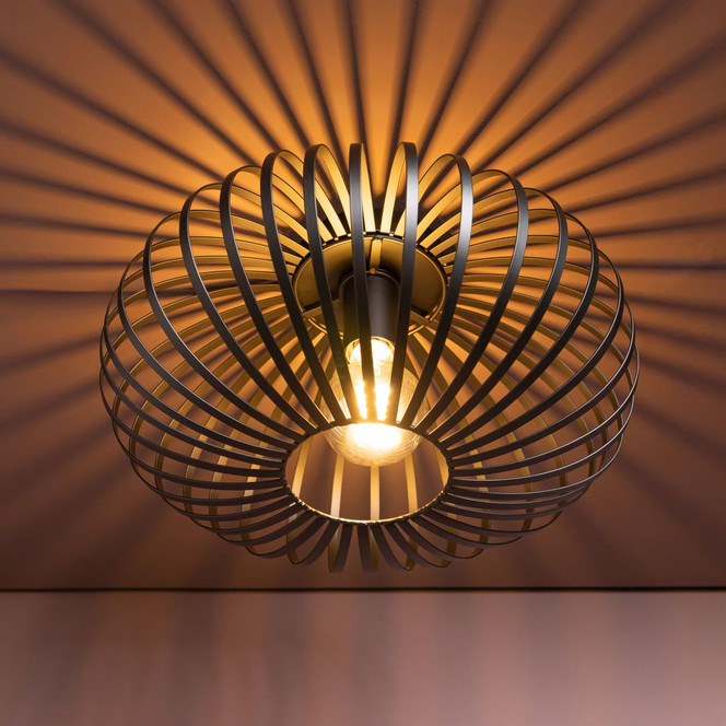 Deckenleuchte Christian, schwarz, Ø 40.5 cm, Metall Innenleuchte