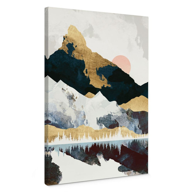 Leinwandbild Reflektion einer Winterlandschaft - SpaceFrog Designs