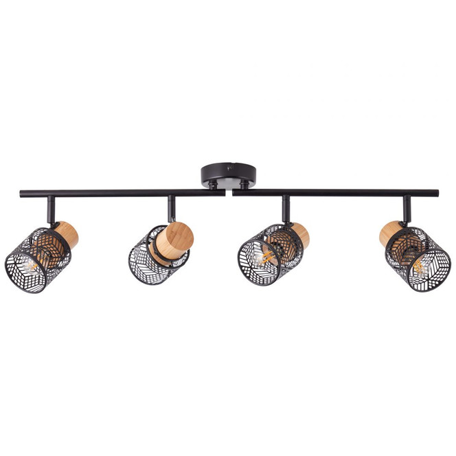 Spotrohr Moritz, braun, 19.8 x 75.5 cm, Bambus Deckenstrahler