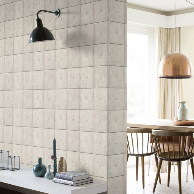 Betonoptiktapete, Steintapete Factory V grau