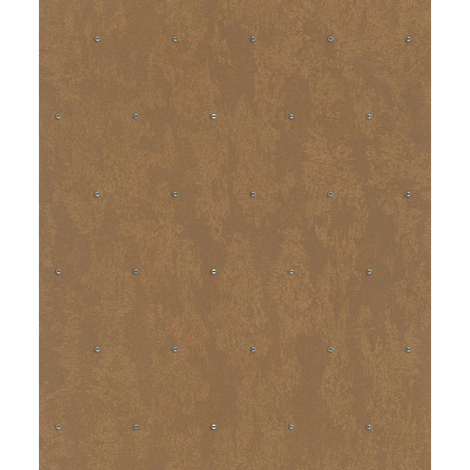 Vliestapete Betonoptik, Strasssteine Metalloptik Modern glänzend in Kupfer