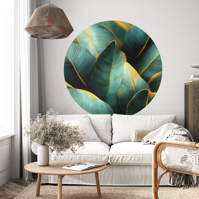 Wandtattoo Exotische Bananenblätter - Jaszke - Rund