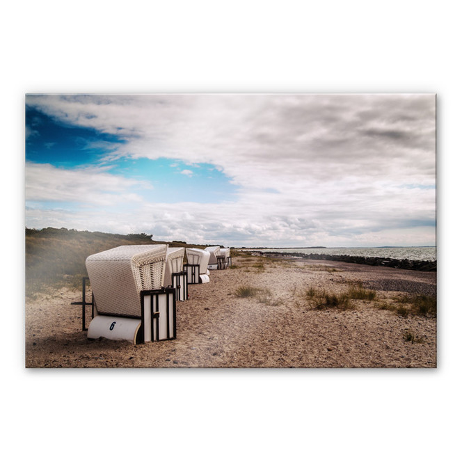 Acrylglasbild Strandkörbe auf Hiddensee