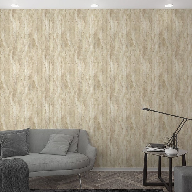 Fototapete mit grafischem Muster, Beige Struktur 2.70 x 2.12 m