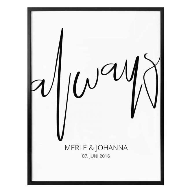 Personalisiertes Poster Always