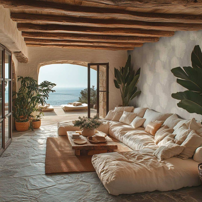 Palmblatt-Tapete Grau Weiss – Tropisches Blättermuster modern – Vliestapete