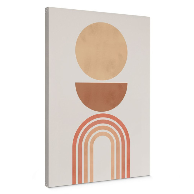 Leinwandbild Abstrakte Balance - Retro Bögen und Kreise - Costa