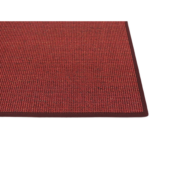 Salsa Sisal Paspelteppich Rechteck Wunschmass in Rubin
