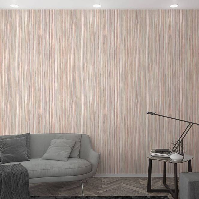 Fototapete mit grafischem Streifenmuster, Beige Streifen 3.40 x 1.06 m