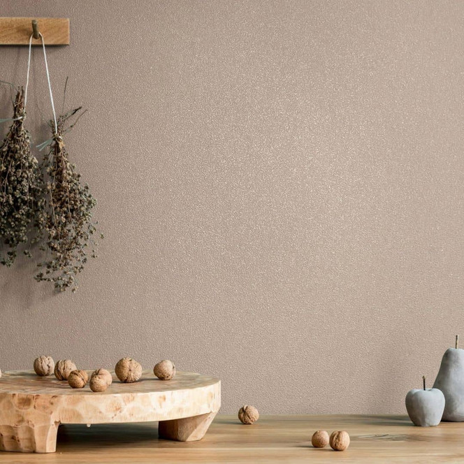 Vliestapete Uni, Struktur Uni Modern matt in Orange