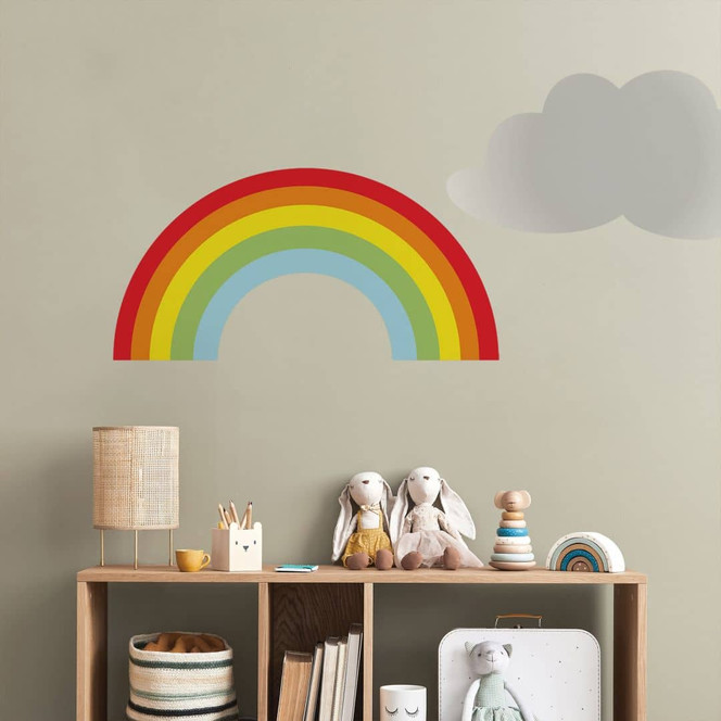 Wandsticker Regenbogen mit Wolke