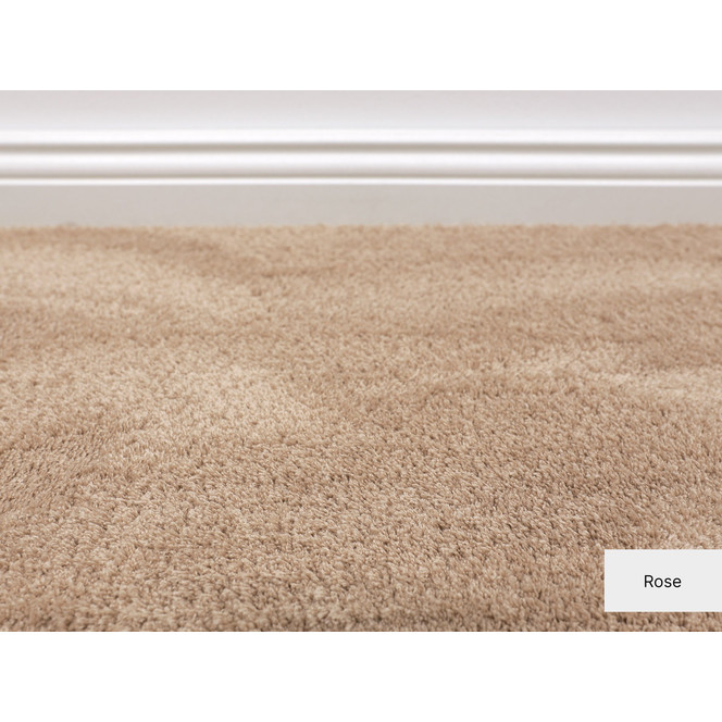 Yuki Hochflor Teppichboden Meterware in Rosé