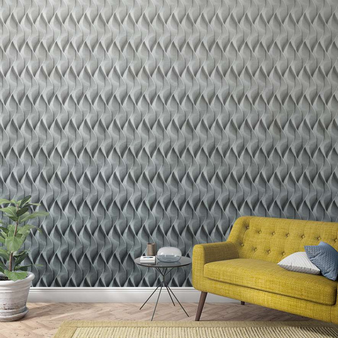 Fototapete mit 3D-Optik Grau ,Grafisch 2.70 x 1.59 m
