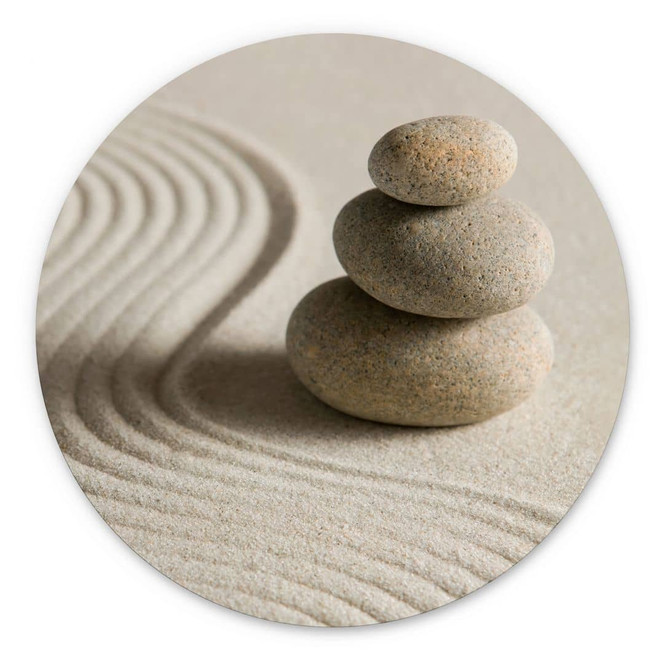 Wandbild Stone in Sand 2 - Alu-Dibond Rund