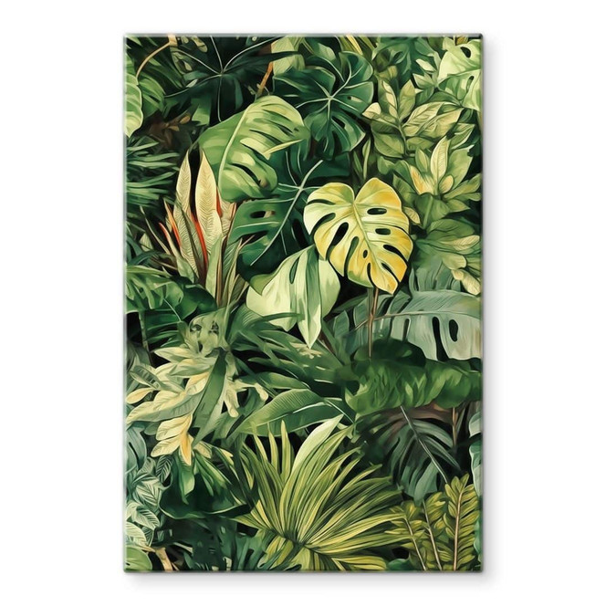 Glasbild Dschungelpflanzen - Jaszke