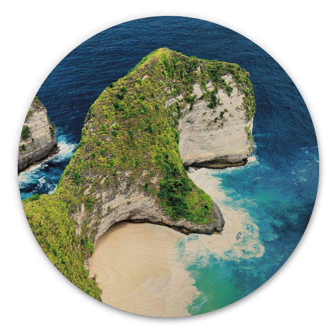 Holzbild Felsenküste von Nusa Penida - Hugonnard - Rund