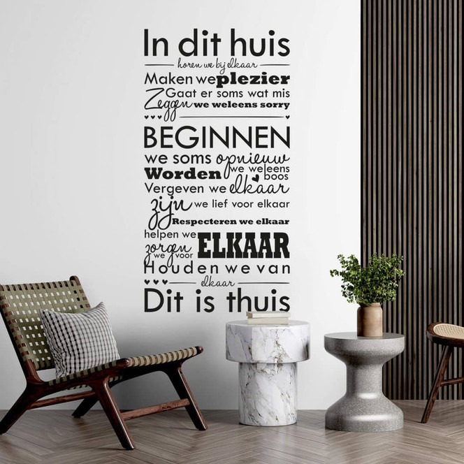 Wandtattoo In dit huis 01