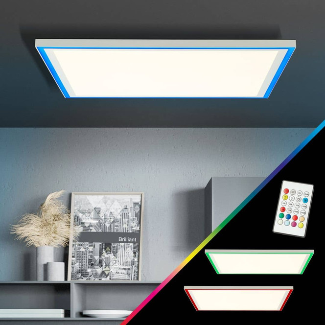 Deckenleuchte Klaas, weiss, 5 x 60 cm, Metall LED Panel, dimmbar