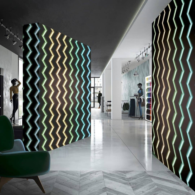 Fototapete mit Illustrations-Effekt, Schwarz Grafisch 3.40 x 1.06 m