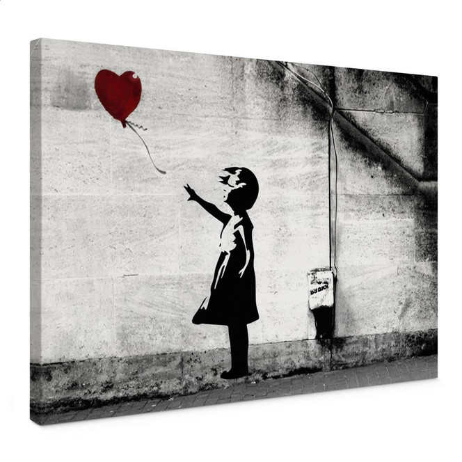 Leinwandbild Banksy - Girl with balloon