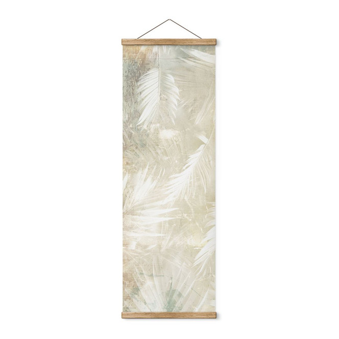Stoffbild Abstrakte weisse Palmenblätter - Kulik - Panorama