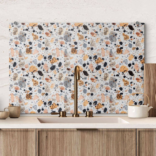 Spritzschutz Bunte Terrazzo Steine - Treechild