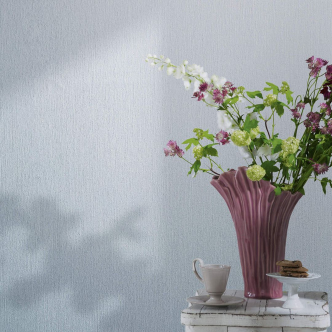 Vliestapete mit leichtem Glanz und feiner Struktur grau Uni