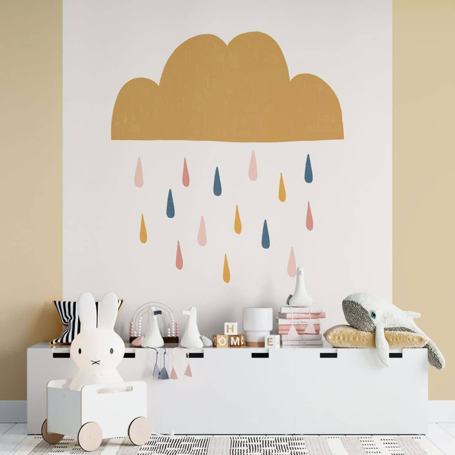 Fototapete Fröhlicher Regen in Pastelltönen - Lisboa