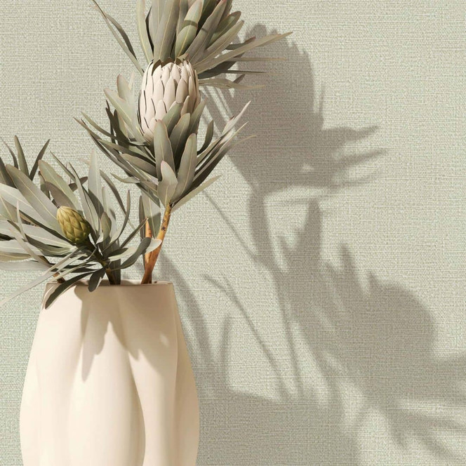 Vliestapete Texturiert Uni Modern in Grau