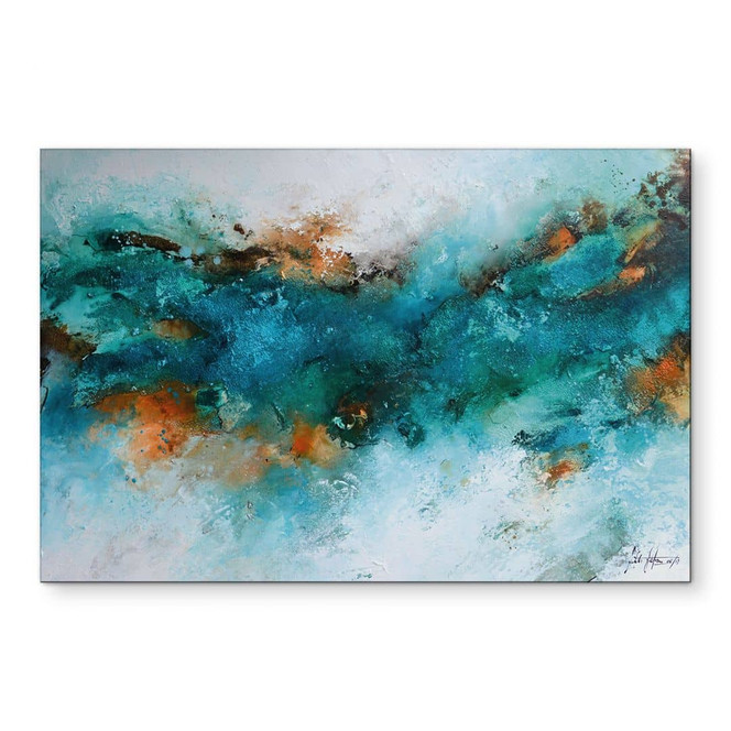 Wandbild Gefrorenes Wasser - Fedrau - Alu-Dibond