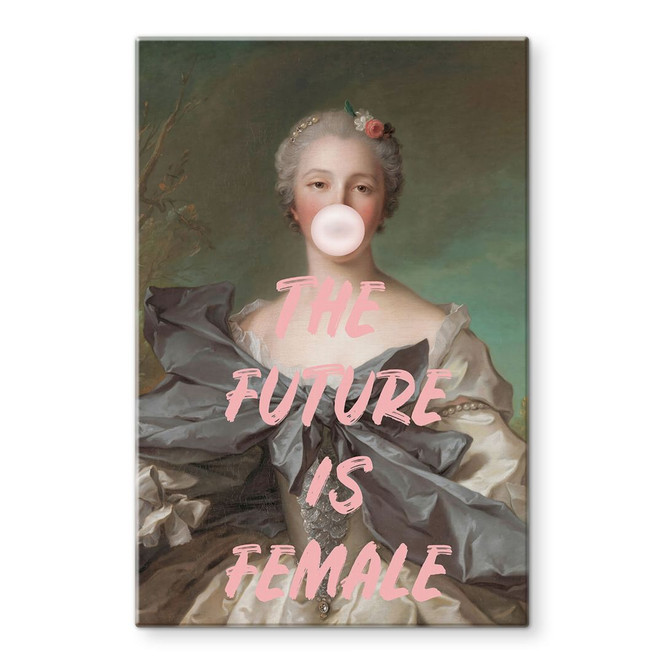 Glasbild Die Zukunft ist weiblich - Grace Digital Art
