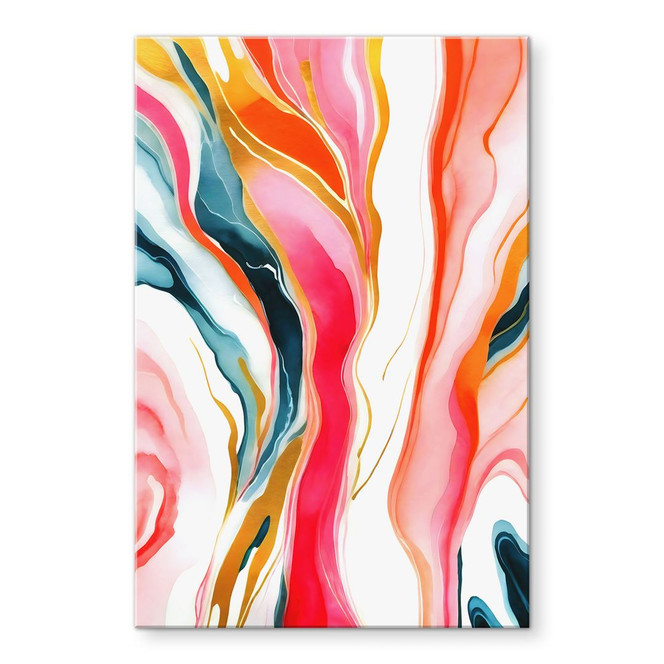 Acrylglasbild Bunte Marmorierung abstrakt - Gokhale