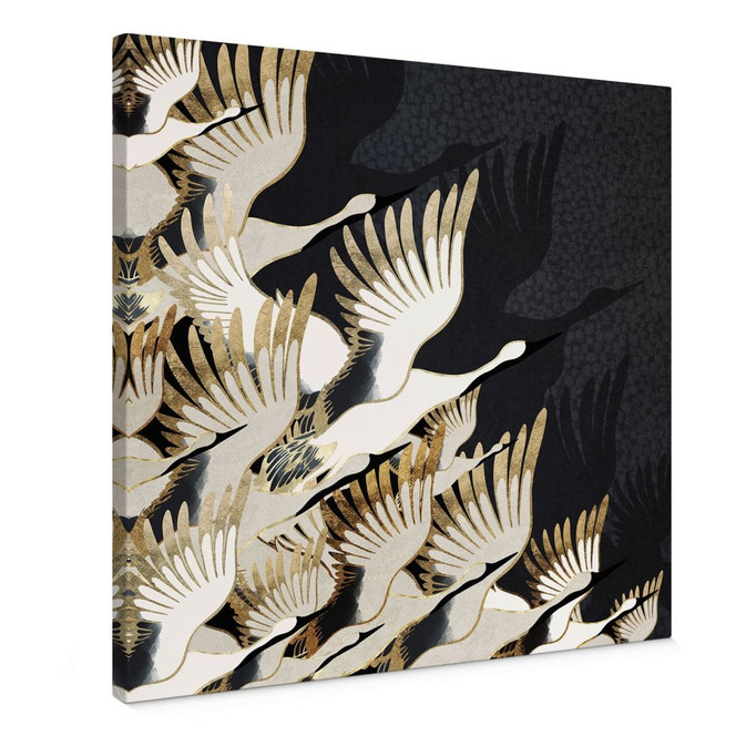 Leinwandbild Fliegende Kraniche - SpaceFrog Designs