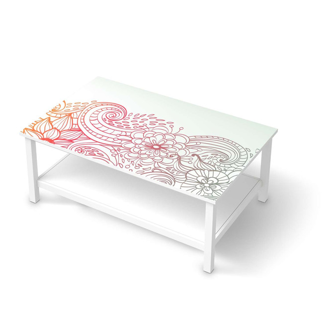 Möbelfolie IKEA Hemnes Tisch 118x75cm - Floral Doodle- Bild 1
