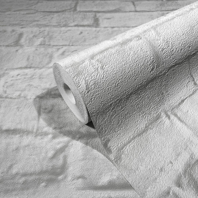 Vliestapete in 3D Steinoptik greige Steinoptik