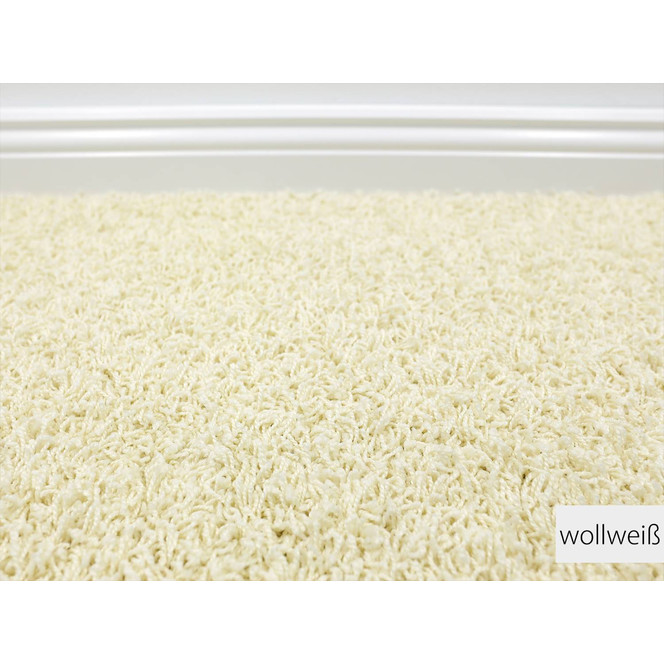 HEVO® Fiji Hochflor Teppichboden Meterware in Wollweiss