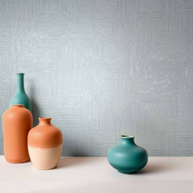 Vliestapete Geometrisch, Linien Streifen Geometrisch in Blau