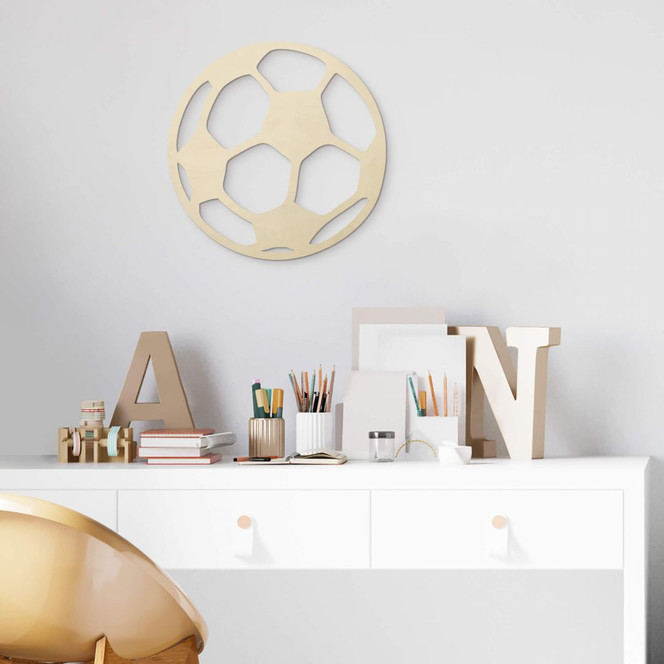 Kinderzimmer Fussball Holzdeko - Pappel