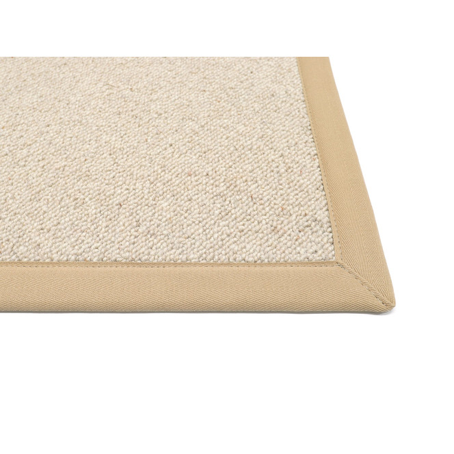 HEVO Corfu Wollteppich nach Mass Rechteck Wunschmass in Beige