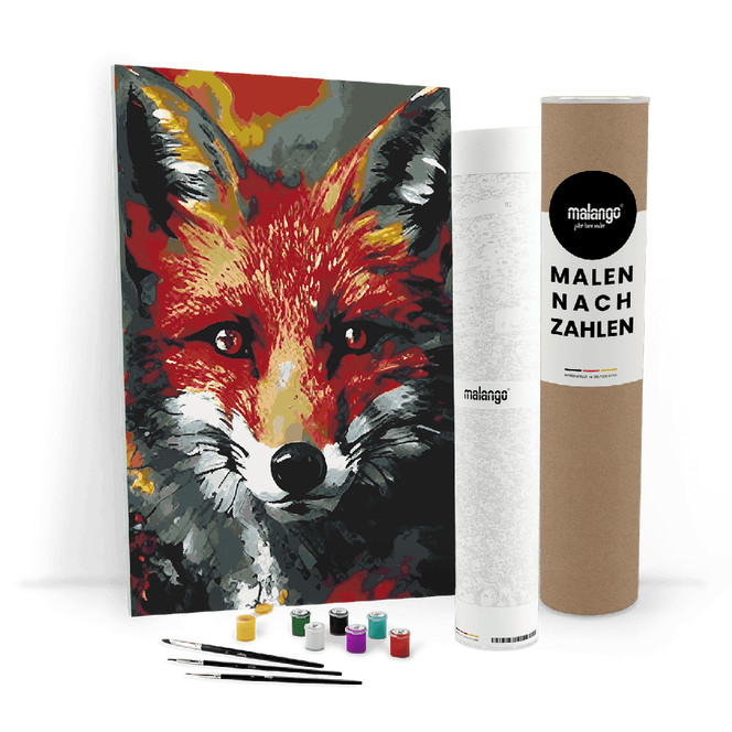 Malen nach Zahlen Leinwandbild - Fuchs Fritz