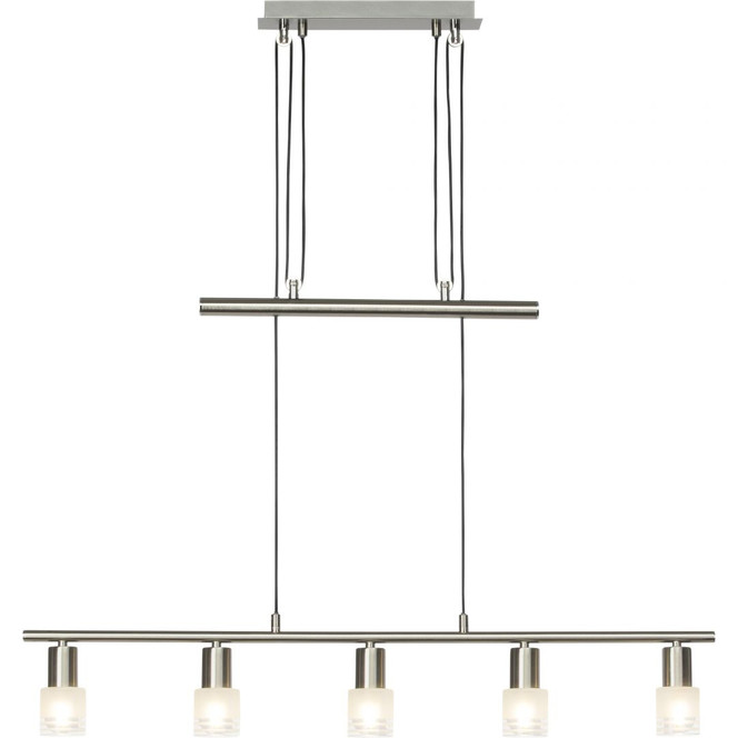 Pendelleuchte Lana, metallic, 4, 173 x 90.5 cm, Glas Pendellampe