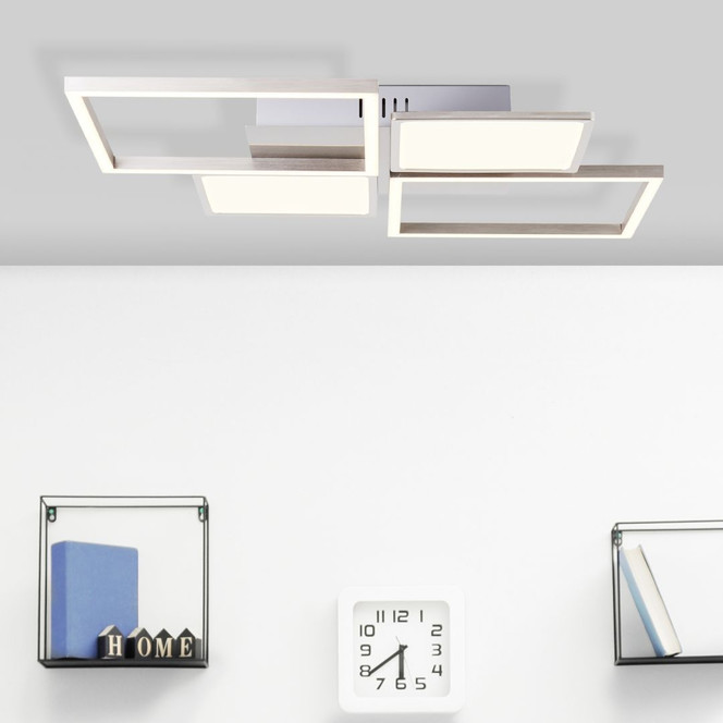 Deckenleuchte Yara, metallic, 6 x 51 cm, Metall Deckenlampe, dimmbar