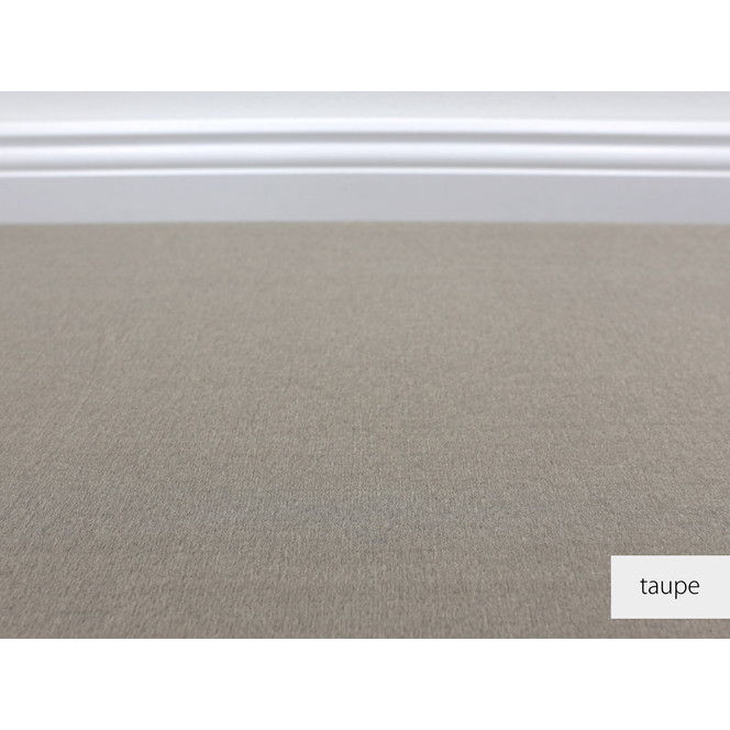 Luca Velours Teppichboden Meterware Wunschmass in Taupe