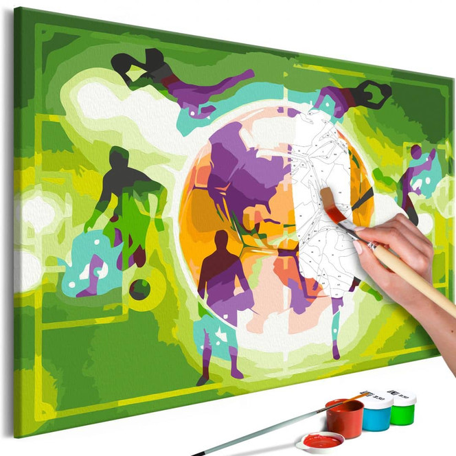 Malen nach Zahlen Leinwandbild - Meisterschaft - 50 x 40 cm - mit Keilrahmen - bespannt