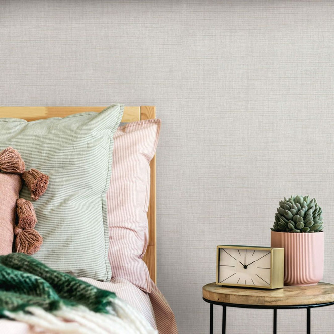 Vliestapete in Textiler Optik beige Uni