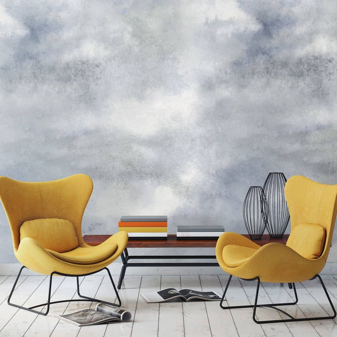 Fototapete mit Himmel mit Wolken, Grau Uni 3.40 x 2.12 m