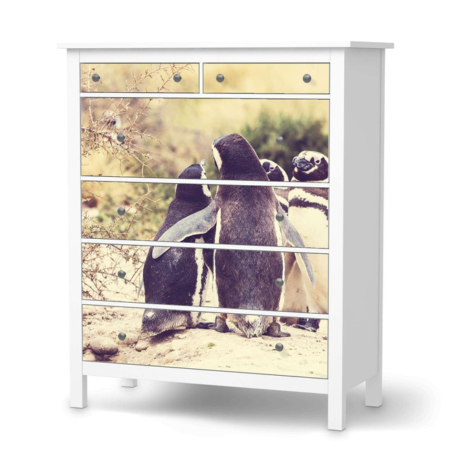 Klebefolie IKEA Hemnes Kommode 6 Schubladen - Pingu Friendship- Bild 1
