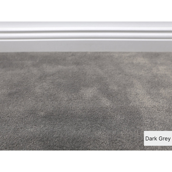 Samantha Velours Teppichboden Meterware Wunschmass in Dark Grey