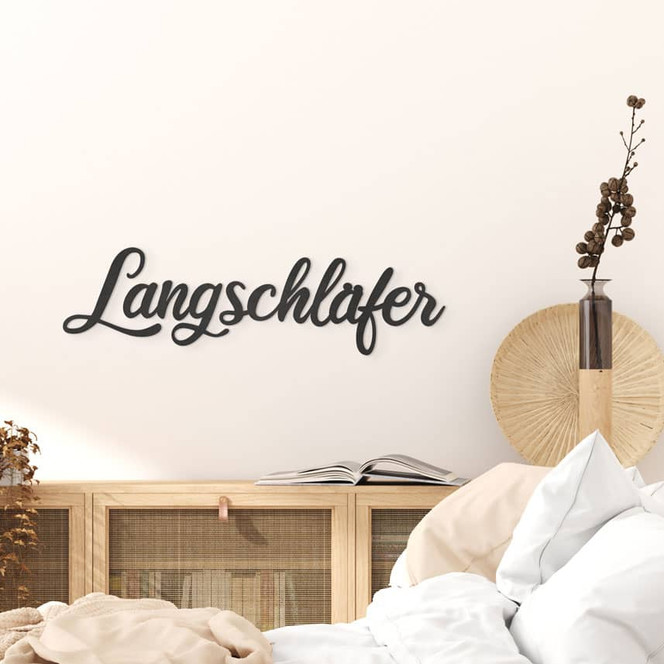 3D Schriftzug Langschläfer - Wanddeko aus MDF