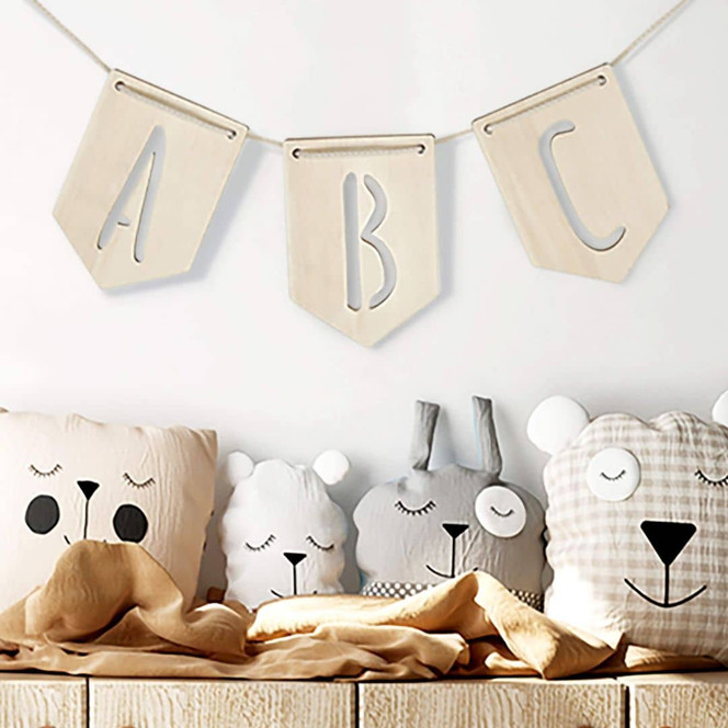 Wimpel Holzbuchstaben - Einzelbuchstaben